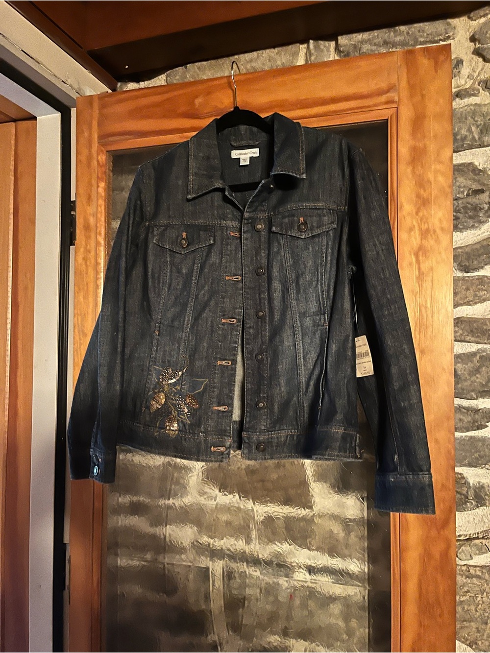 Coldwater Creek Women's Dark Blue Denim Jacket new with tags